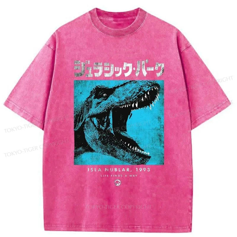 Tokyo-Tiger Jurassic Park T-Rex Japanese Washed T-Shirt