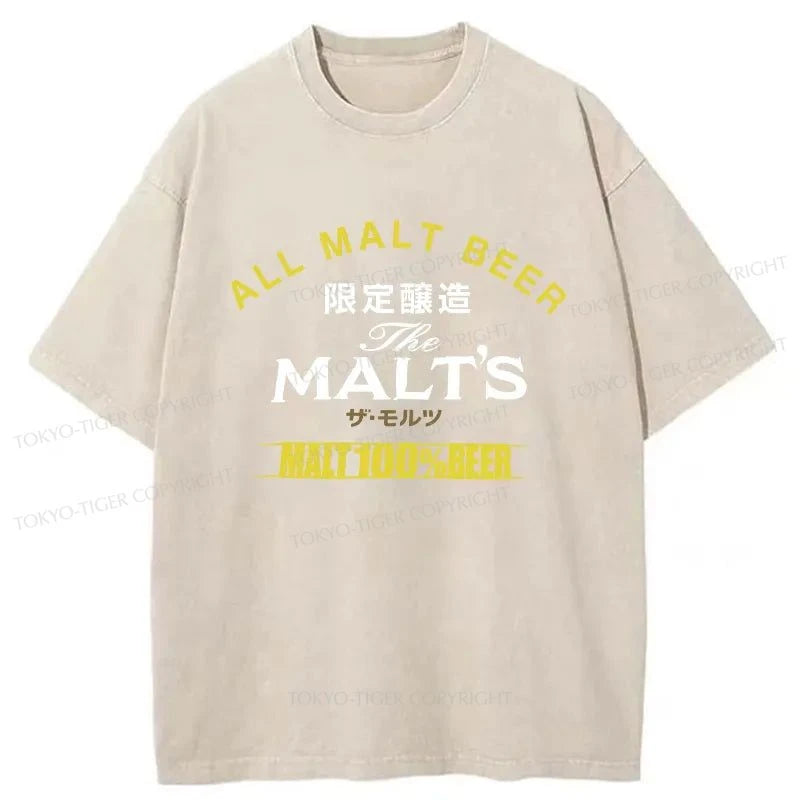 Tokyo-Tiger Malt Beer Japan Washed T-Shirt