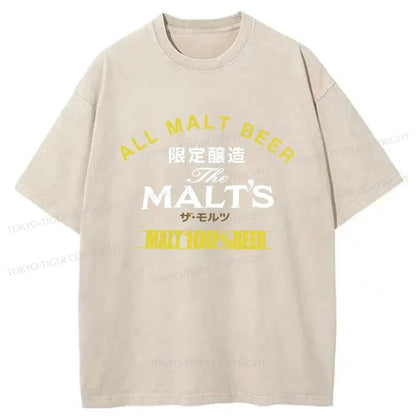 Tokyo-Tiger Malt Beer Japan Washed T-Shirt