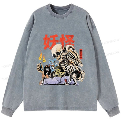 Tokyo-Tiger The Yokai Club Washed Long Sleeve T-Shirt