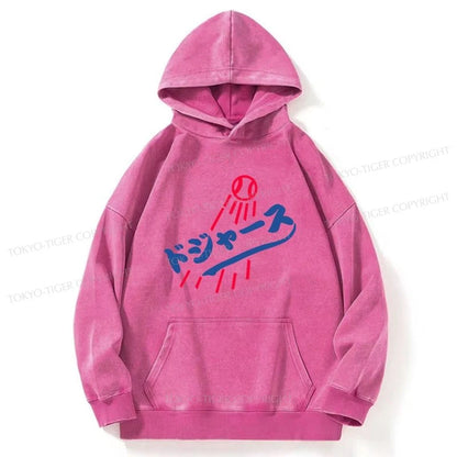 Tokyo-Tiger LA Dodgers Japanese Logo Washed Hoodie