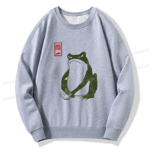 Tokyo-Tiger Woodblock Print Frog Sweatshirt