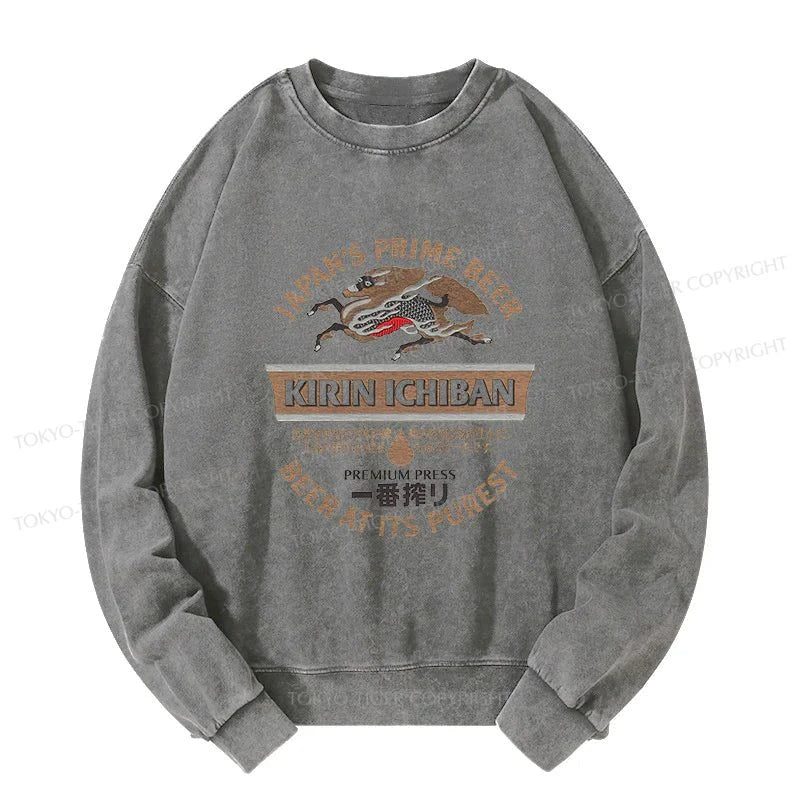 Tokyo-Tiger Kirin Ichiban Beer Japan Washed Sweatshirt