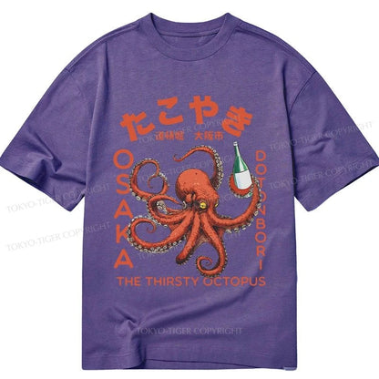 Tokyo-Tiger Octopus Drinks Soju Classic T-Shirt