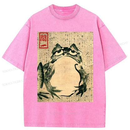 Tokyo-Tiger Throwback Frog Japanese Washed T-Shirt