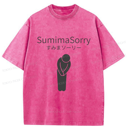 Tokyo-Tiger SumimaSorry Japanese Washed T-Shirt