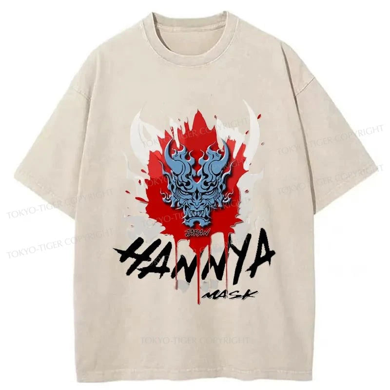 Tokyo-Tiger Hannya Mask Japan Washed T-Shirt