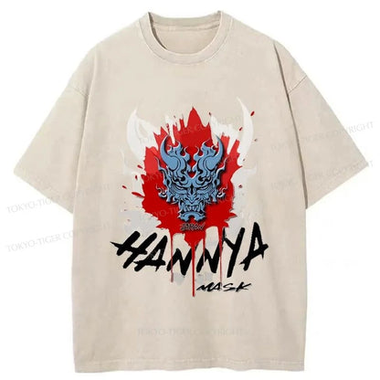 Tokyo-Tiger Hannya Mask Japan Washed T-Shirt