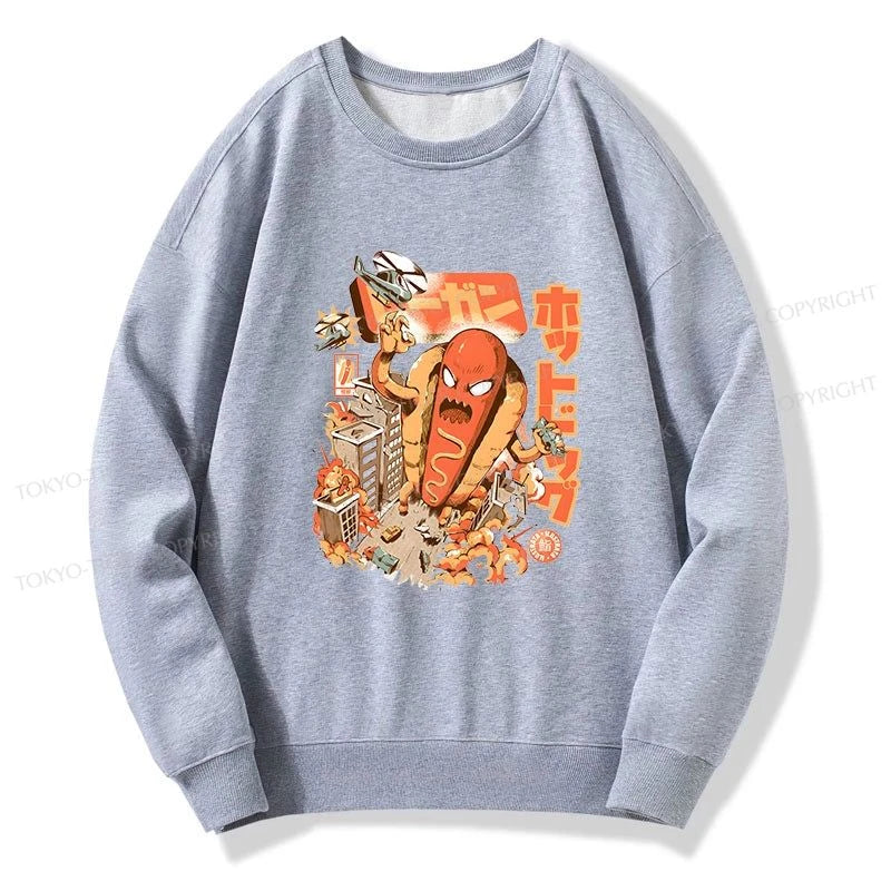 Tokyo-Tiger Great Hot Dog Kaiju Japanese Sweatshirt