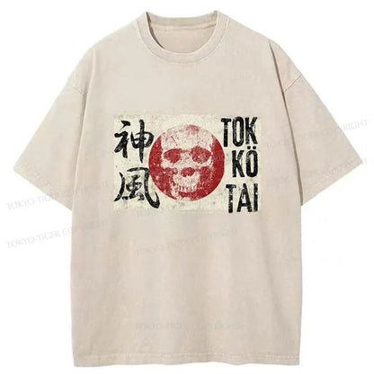 Tokyo-Tiger Kamikaze Japanese Washed T-Shirt