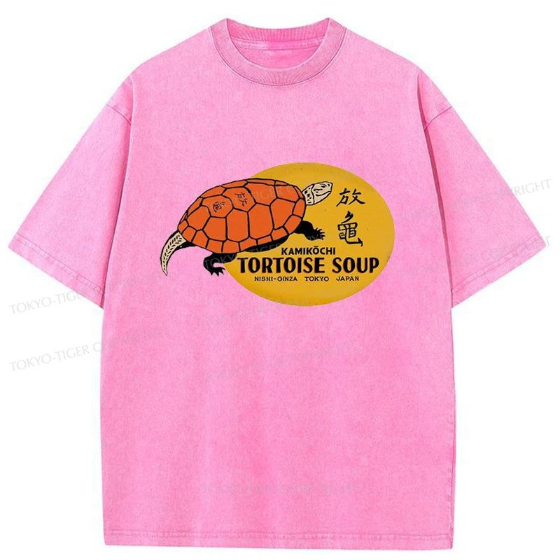 Tokyo-Tiger Japanese Tortoise Soup Washed T-Shirt