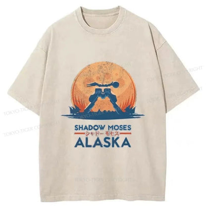 Tokyo-Tiger Shadow Moses Island Japanese Washed T-Shirt