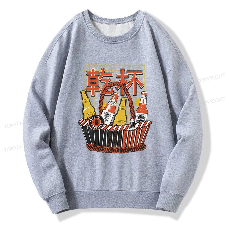 Tokyo-Tiger Have A Beer Together Sweatshirt