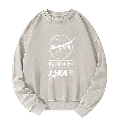 Tokyo-Tiger NASA JAXA Space Partners Washed Sweatshirt