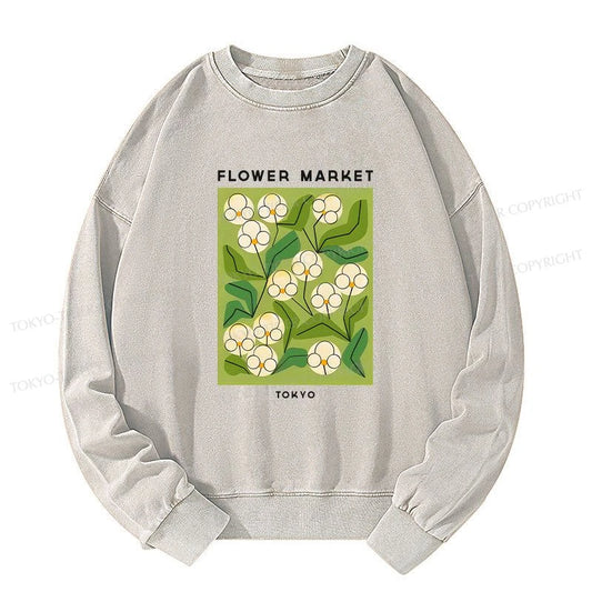 Tokyo-Tiger Flower Market Washed Sweatshirt