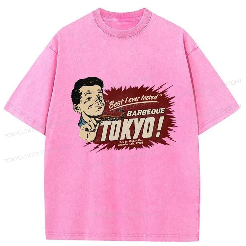 Tokyo-Tiger Japanese Seafood BBQ Washed T-Shirt