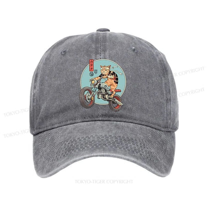 Tokyo-Tiger Catana Motorcycle Washed Cap