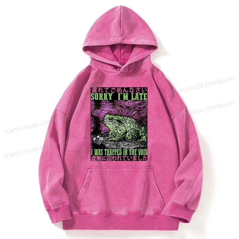 Tokyo-Tiger Frogs Trapped In The Void Washed Hoodie