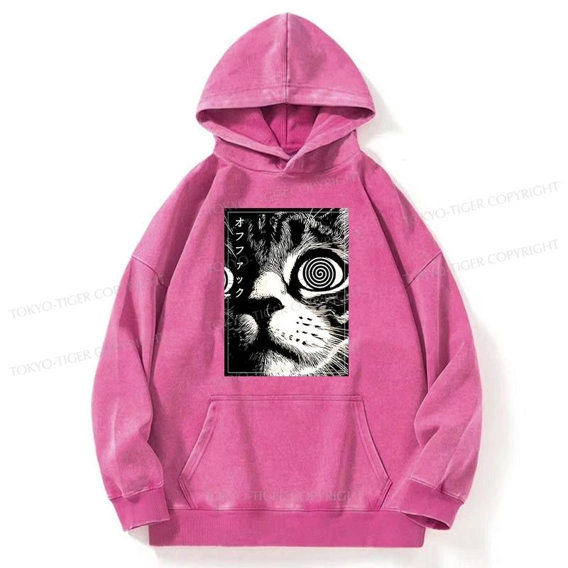 Tokyo-Tiger Scary Cat Japan Washed Hoodie