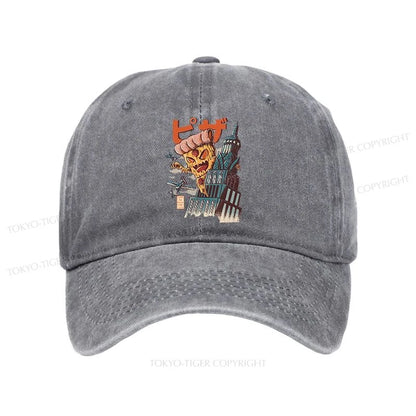 Tokyo-Tiger Great Pizza Kaiju Japanese Washed Cap