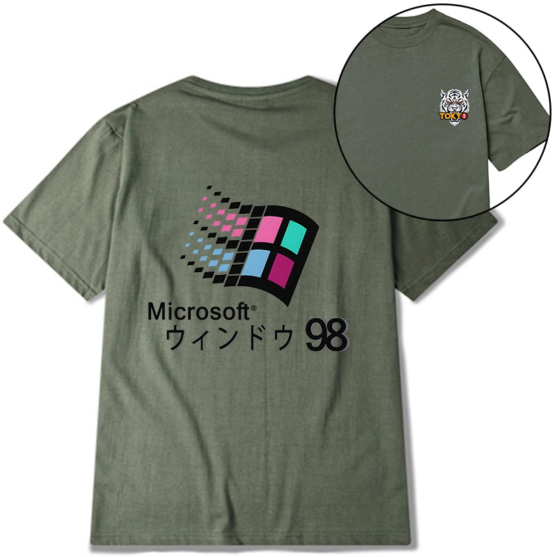 Tokyo-Tiger Microsoft Windows 98 Front Back Classic T-Shirt