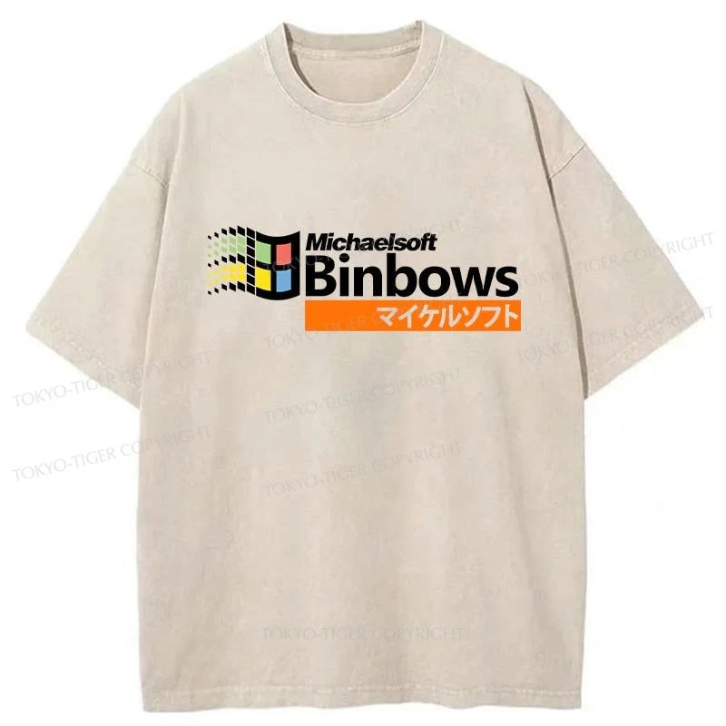 Tokyo-Tiger Michaelsoft Binbows Essential Washed T-Shirt