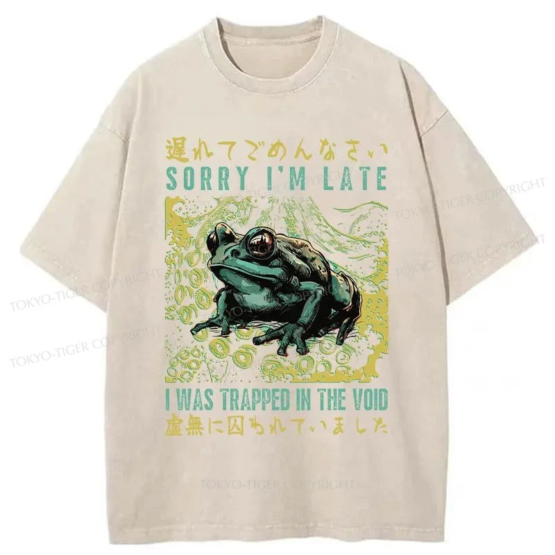 Tokyo-Tiger A Frog Trapped In The Void Washed T-Shirt