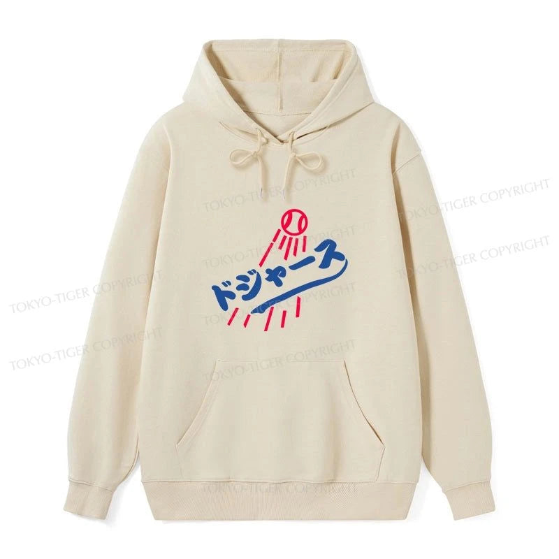 Tokyo-Tiger LA Dodgers Japanese Logo Classic Hoodie