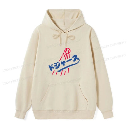 Tokyo-Tiger LA Dodgers Japanese Logo Classic Hoodie