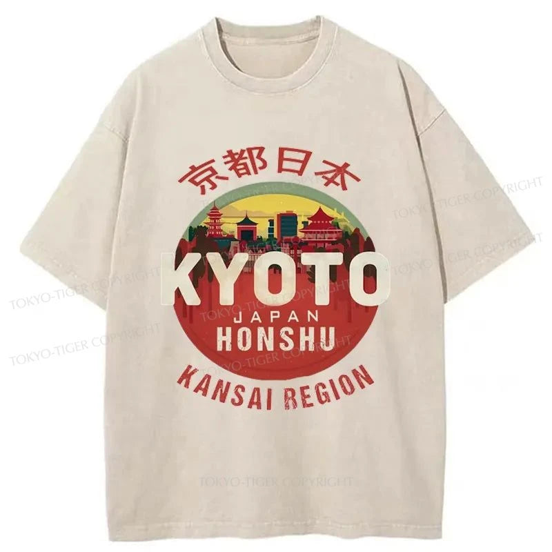 Tokyo-Tiger Travel Tokyo Japan Washed T-Shirt