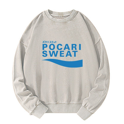 Tokyo-Tiger POCARI SWEAT Blue Washed Sweatshirt