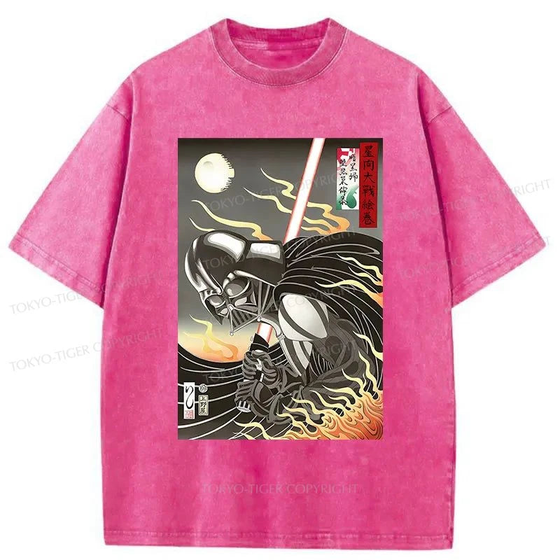 Tokyo-Tiger Star Wars Ukiyo-e Japanese Washed T-Shirt