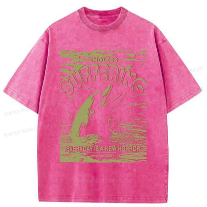 Tokyo-Tiger Frightened Dolphin Washed T-Shirt