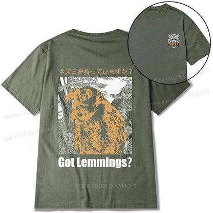 Tokyo-Tiger Do You Have Lemmings Japanese Front Back Classic T-Shirt