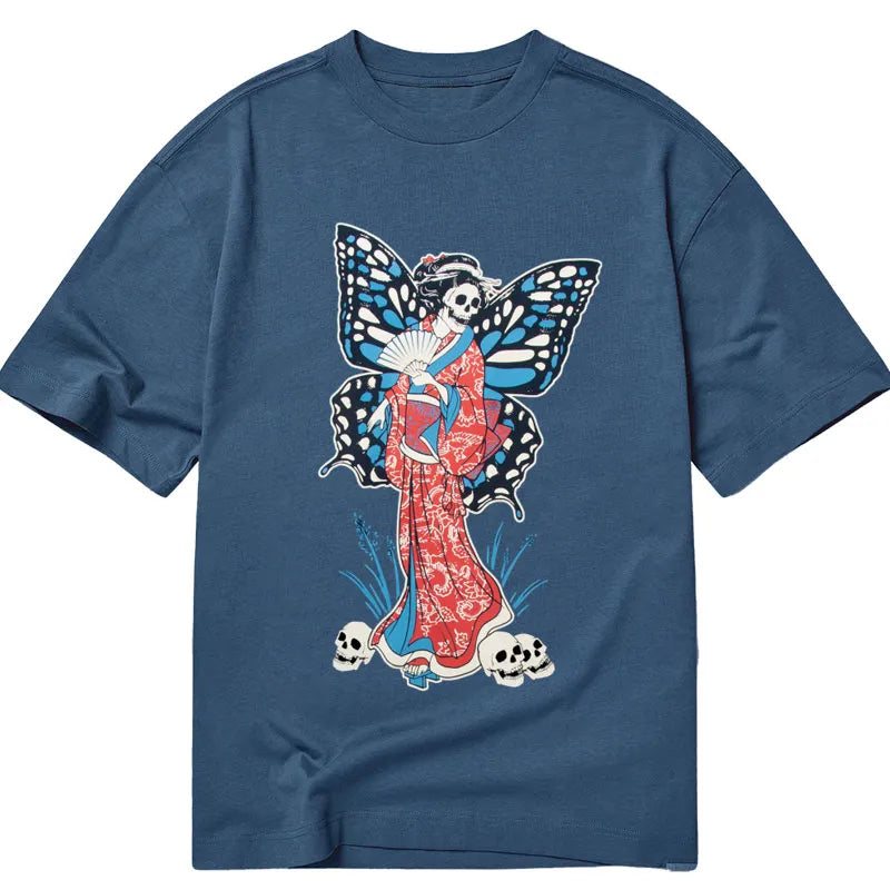 Tokyo-Tiger Butterfly Geisha Skull Classic T-Shirt