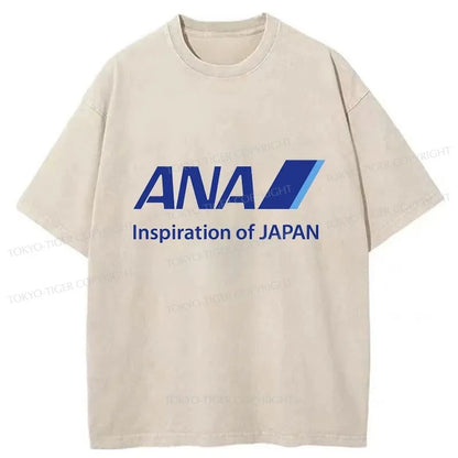 Tokyo-Tiger All Nippon Airways Washed T-Shirt