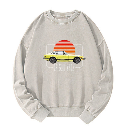 Tokyo-Tiger Datsun 240Z Retro Classic Car Washed Sweatshirt