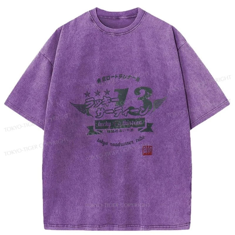 Tokyo-Tiger Japan Bosozoku Wings Washed T-Shirt