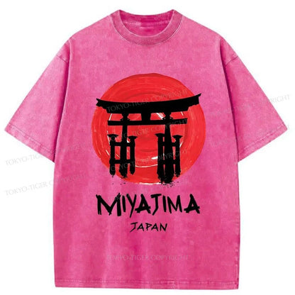 Tokyo-Tiger Miyajima Island Washed T-Shirt