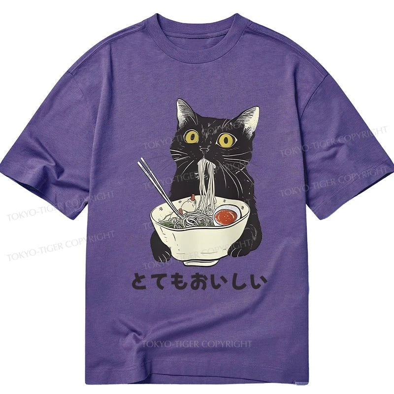 Tokyo-Tiger Cats Eat Ramen Noodles Classic T-Shirt