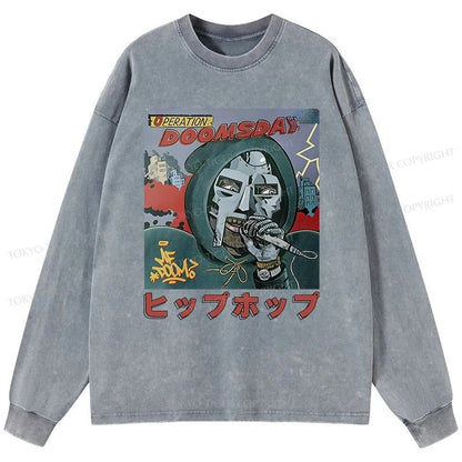 Tokyo-Tiger Mf Doom Japan Washed Long Sleeve T-Shirt