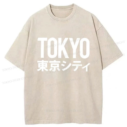 Tokyo-Tiger Tokyo City Washed T-Shirt