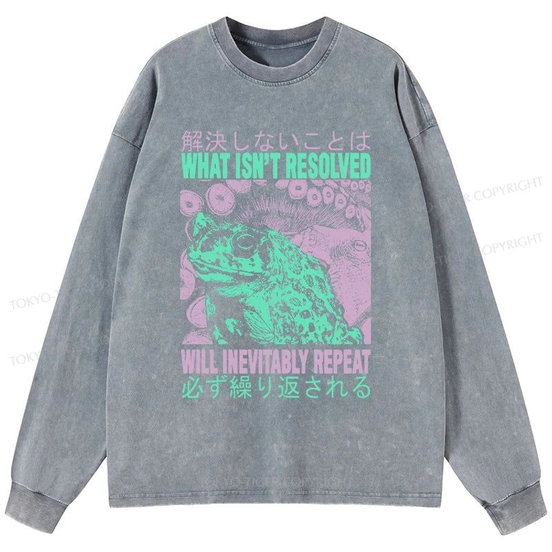 Tokyo-Tiger What Ist Resolved Forg Washed Long Sleeve T-Shirt