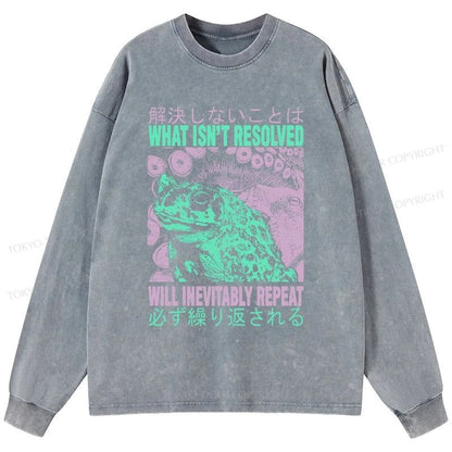 Tokyo-Tiger What Ist Resolved Forg Washed Long Sleeve T-Shirt