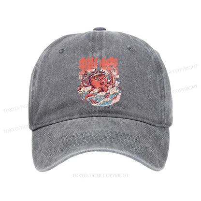 Tokyo-Tiger The Great Wave Takoyaki Japanese Washed Cap