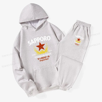 Tokyo-Tiger Sapporo Beer Essential Fleece Lined Hoodie Set