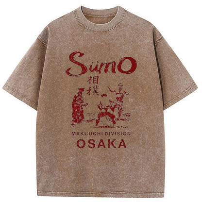 Tokyo-Tiger Sumo Wrestling Osaka Japan Washed T-Shirt