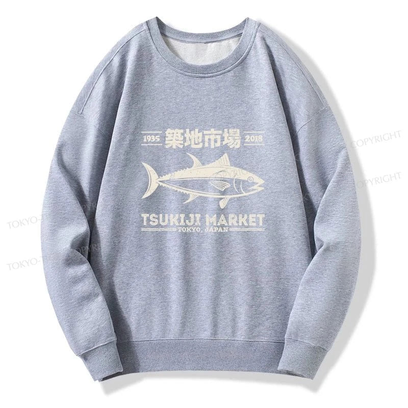 Tokyo-Tiger Retro Tsukiji Fish Market Streetwear Tokyo Sweatshirt