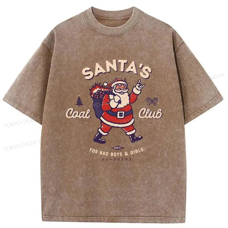 Tokyo-Tiger Santa's Coal Club Japan Washed T-Shirt