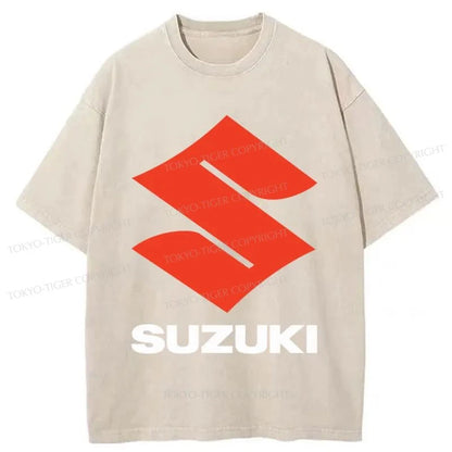 Tokyo-Tiger SUZUKI Logo Washed T-Shirt